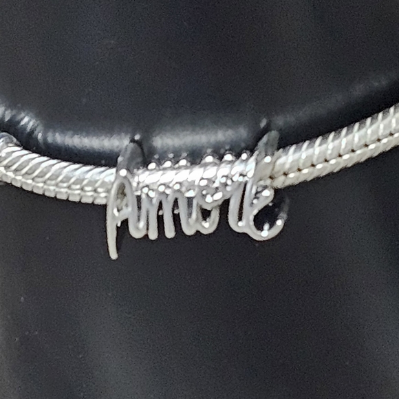Authentic Pandora Amore Script Charm - Picture 2 of 7